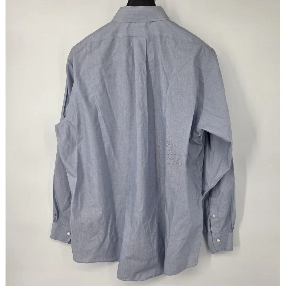 Brooks Brothers Dress‎ Shirt Mens 16.5 - 4/5 Blue Oxford Non Iron Long Sleeve